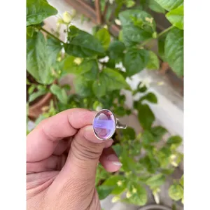 Natural Amethyst Oval Cut <b>Ring</b> 925 Sterling Silver Handmade Gemstone Jewelry Wholesale Supplier - Product Image 2