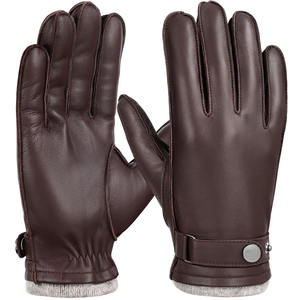 Uso diario Buen producto de alta calidad y transpirable Aspecto elegante Tela cálida Guantes de moda de cuero a prueba de viento - Product Image 2