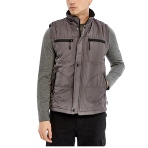Gilet de travail décontracté unisexe personnalisé, doublure en fibre polaire, imperméable au vent et à l'eau, fermeture éclair, 4 poches, gilet chaud - Product Image 1