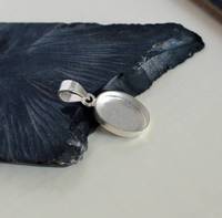 Composants de bijoux en argent sterling 925 de qualité supérieure, plaqués or 18 carats, avec monture ovale vierge, écologiques