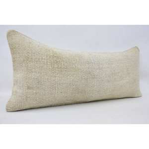 Vintage Pattern Beige Macrame Wool Rug 16x36 Inch Woven Design <b>Pillow</b> - Product Image 3