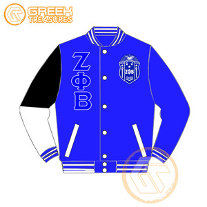 เสื้อแจ็กเก็ตทีมโรงเรียน Zeta phi Beta เสื้อแจ็กเก็ตสโมสรผ้าซาตินปักตราและมีตัวอักษรละเอียดกว่ากำหนดเอง - Product Image 3