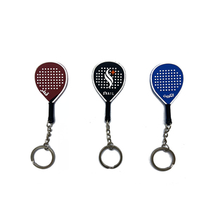 Thiết kế tốt nhất OEM mềm PVC cao su Silicone padel vợt Keychain khuyến mại Keychains & Carabiners - Product Image 6