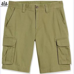 Pantalones Cortos Cargo de Algodón 100% Duraderos y Cómodos para Hombre, Cintura Media, con Botones, Diseño Sólido, Moda para Exteriores con Mezcla de Tejido Flexible - Product Image 2