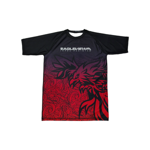 T-shirt de compression unisexe à séchage rapide Eagle View, imprimé numérique, manches longues, Spandex/Nylon pour BJJ MMA Jiu Jitsu - Product Image 1