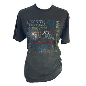 เสื้อยืดผ้าฝ้าย100% เสื้อยืดพิมพ์โลโก้สำหรับผู้ชายเสื้อยืดลายพลอยเทียมขนาดใหญ่เสื้อยืดธรรมดาธรรมดาแบบสั่งทำ - Product Image 2