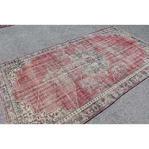 พรมขนาด 5.2x9.3 ฟุต, พรมตุรกีโบราณขนาดใหญ่, พรมขนสัตว์สีแดง - Product Image 4