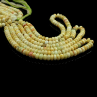 Meilleure vente Dainty safran vert opale lisse Rondelle 7-10mm vert opale perles de pierres précieuses en gros perles en vrac pour la fabrication de bijoux