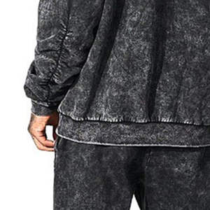 Survêtement délavé à l'acide pour homme Survêtement 100% coton Couleur personnalisée pour homme Survêtement délavé à l'acide OEM Prix bon marché - Product Image 5