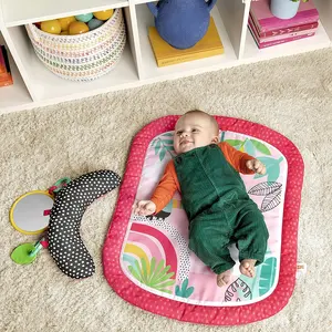 婴儿地毯玩健身房玩伴彩虹热带道具 & 玩肚子时间婴儿活动垫年龄新生婴儿垫
