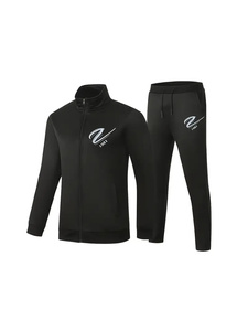 Nouveau design de survêtements de sport pour hommes en gros Survêtements à la mode 100% coton respirant coupe ajustée motif solide pour l'hiver - Product Image 6