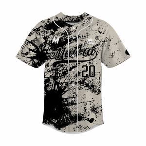 Nueva Camiseta de Béisbol Personalizable al por Mayor con Impresión por Transferencia de Calor OEM para Hombre, Talla Grande, de Alta Calidad, Transpirable y que Absorbe la Humedad - Product Image 2
