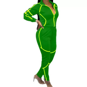 Vente en gros Survêtement pour femmes Sportswear Jogger Casual Streetwear Zipper Slim Fit Suit Ensembles pour femmes - Product Image 2