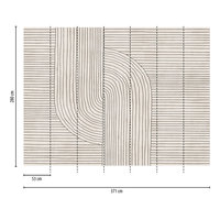 Papier peint mural design moderne fabriqué en Allemagne, crème beige noir, vinyle non tissé, pour chambre à coucher, hôpital, 3,71x2,80m