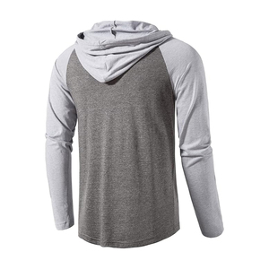 Sudadera con capucha ligera de manga larga para entrenamiento de gimnasio para hombres y sudaderas con capucha informales - Product Image 2