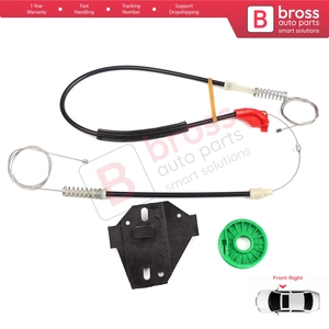 Kit di Riparazione Alzacristalli BWR5063 Anteriore Destro per Transporter <span class=keywords><strong>T4</strong></span> MK4 Eurovan <span class=keywords><strong>Caravelle</strong></span> 1990-2003 7D0959802 - Product Image 2