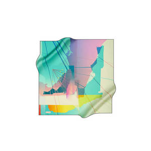 Pierre Cardin ผ้าพันคอผ้าไหมลายทแยง90x90 - Product Image 1