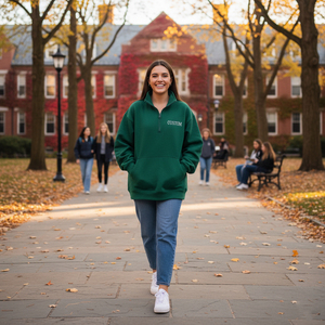 Sigma phi เสื้อกันหนาวมีซิปสำหรับผู้หญิงเหมาะสำหรับใส่ได้ทั้งชายและหญิงผ้าฟลีสแปนเด็กซ์/ ผ้าฝ้ายปักได้เป็นมิตรต่อสิ่งแวดล้อม - Product Image 5