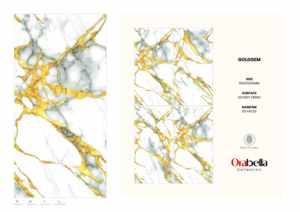 Carreaux de sol et de mur en porcelaine sans fin dorés 600x1200, carreaux de luxe à texture de dalle pour hôtels - Product Image 3