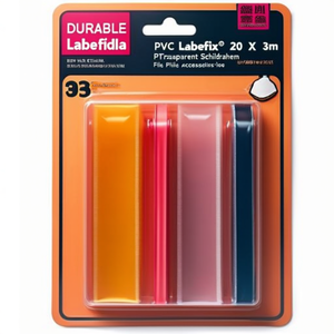 DURABLE Labelfix 20 x 3 cm PVC Transparente Marcos para Etiquetas Paquete de 5 Accesorios para Carpetas de Archivo - Product Image 3