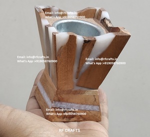 Mini quemador Bukhoor de madera y resina con estilo Medkhan Ideal para regalar fragancia y decoración del hogar - Product Image 1