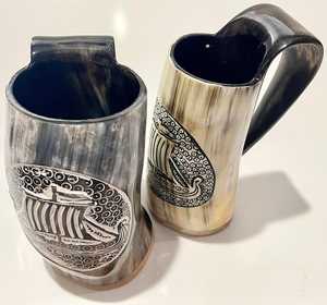 Taza para beber de jarra de cuerno pulido para cerveza y agua Pedido a granel económico disponible con cuerno de búfalo de agua - Product Image 3