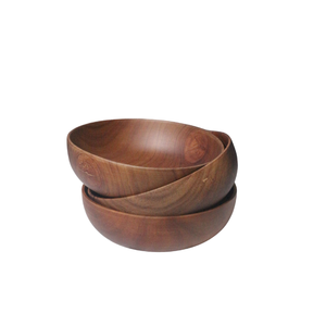 Producto caliente, cuencos de madera de Acacia Natural, ensaladeras para servir y accesorios de cocina del fabricante de Vietnam - Product Image 1