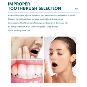 High Quality 8-Pack Premium Clean Replacement <b>Toothbrush</b> <b>Heads</b> for Inline Electric <b>Toothbrushes</b> for Household and Hotel Use - Product Image 4