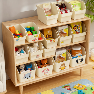 Kolları ile büyük kapasiteli plastik saklama kutuları, oyuncaklar için istiflenebilir açık ön organizatör kutusu, giysi, kiler, garaj - Product Image 1