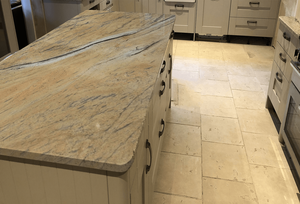 Superficie pulida de vena de mármol dorado Calacutta para encimera interior, baño y sala de estar, piedra de vena de losa grande - Product Image 5