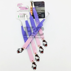 Hello Kitty Charms Tweezers Mink Professional Eyelash Extension Tweezers Stainless Steel Anti-Magnetic Durable Customizable - Product Image 6