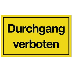 Yellow/<b>Black</b> Plastic No Entry Sign 250 X 150 mm Advertising <b>Board</b> - Product Image 1