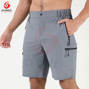 Pantalones Cortos Cargo para Hombre, Talla Grande, Transpirables, en Oferta |   Ropa de Playa Casual de Verano de Secado Rápido |   100% Algodón Cintura Elástica Logotipo Personalizado - Product Image 1