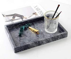 Premium Best Modern Black Bathroom Vanity <b>Tray</b> for Jewelry <b>Makeup</b> Storage & Organizing Bathroom Counter Essentials Home Decor - Product Image 6