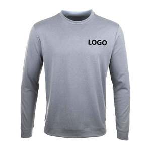 Suéter versátil para gimnasio, sudadera para hombre con material de mezcla de algodón, estilo bordado, ropa deportiva teñida lisa - Product Image 1