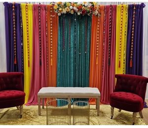 Toile de fond de fête expédition express attrape-rêves indiens décor Mehndi toile de fond de fête décoration Haldi décoration de la maison toile de fond déco - Product Image 6