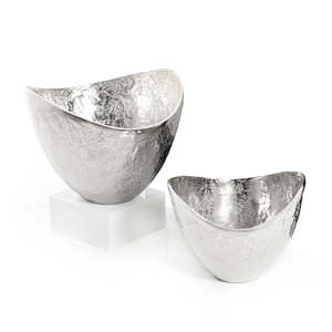 White Royals Silver Handmade Modern Luxury Aluminum Decorative Serving <b>Bowl</b> for Home Wedding <b>Party</b> Nuts Fruits Dish Platter - Product Image 5
