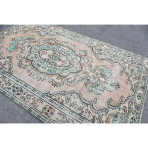 Alfombra Turca Vintage, Alfombra Grande de 5.8x9.2 pies (177x280 cm), Alfombra Marrón de Lana Marroquí - Product Image 4
