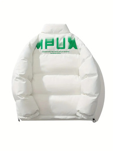 2024 sur mesure hommes de haute qualité imperméable hiver manteau à capuche bouffant veste Polyester fourrure décoration plaine solide tricoté - Product Image 2