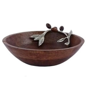 KHOOSI OVERSEAS Stunning <b>Wooden</b> and Metal <b>Bowl</b> for Serving <b>Fruits</b> and Chocolates for Restaurants and Hotels Latest Design - Product Image 6