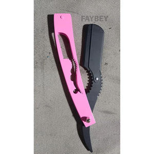 Maquinilla de afeitar profesional, mango negro, recta, material de alta calidad, incluye asas - Product Image 6