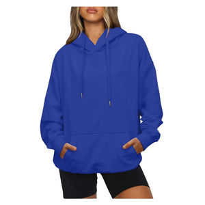 High Quality Women's Crop Top <b>Drop</b> Shoulder Hoodies Customized Logo New Fashionable Winter Name Brand Wholesale - Product Image 1