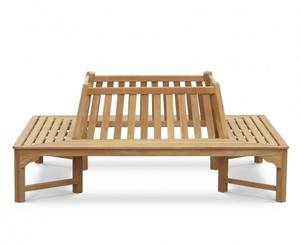 Banco Cuadrado de Teca para Exteriores, 2.2m, Resistente al Agua, Duradero, Minimalista, Moderno, Mueble de Patio para 4 Personas, para Hotel - Product Image 2