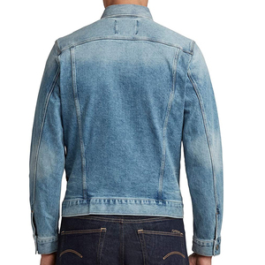 Veste en jean standard pour homme pour l'automne/hiver Respirante et coupe-vent Couleur personnalisée Veste en coton décontractée - Product Image 3