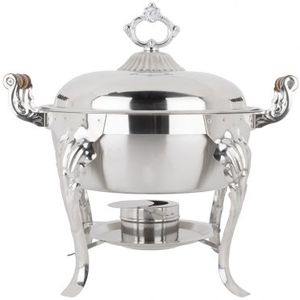 Plato de frotamiento de acero inoxidable de primera calidad para calentadores de alimentos durante eventos corporativos, banquetes, fiestas y uso en recepciones - Product Image 1