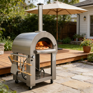 <span class=keywords><strong>Four</strong></span> <span class=keywords><strong>à</strong></span> pizza au gaz et au <span class=keywords><strong>bois</strong></span> HPO03SH, zone de cuisson 64*75cm, homologué USA/UE pour restaurant - Product Image 1