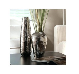 Floreros de metal con diseño martillado antiguo para decoración del hogar, florero de metal para decoración de sala de estar - Product Image 6