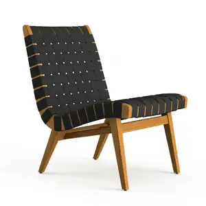 आधुनिक नई लाउंज कुर्सी प्राकृतिक सागौन की लकड़ी संयोजन रस्सी उच्च गुणवत्ता