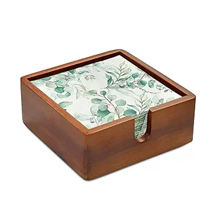 ที่ใส่ผ้าเช็ดปาก/ทิชชู่ทำจากไม้แบบถือสำหรับผ้าเช็ดปากและทิชชู่ - Product Image 1