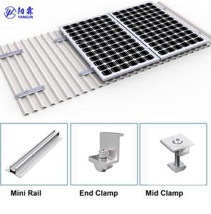 ระบบติดตั้งพลังงานแสงอาทิตย์รางขนาดเล็กทรงสี่เหลี่ยมคางหมูลูกฟูกติดหลังคาโลหะพลังงานแสงอาทิตย์ - Product Image 6